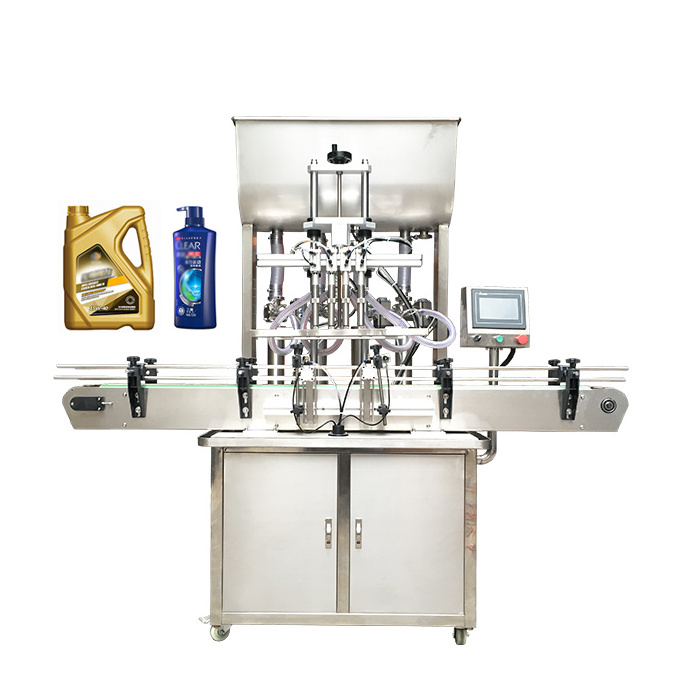 Fully automatic 4-head piston filling equipment Shampoo shower gel quantitative filling machine