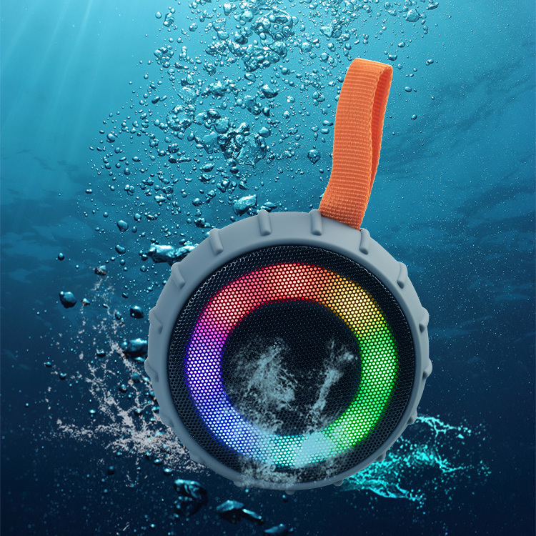 MODENG New Outdoor Portable Speaker Bt Waterproof IPX7 Wiz Connected Colorful Led Light Speakers Accessories BT Wireless Active