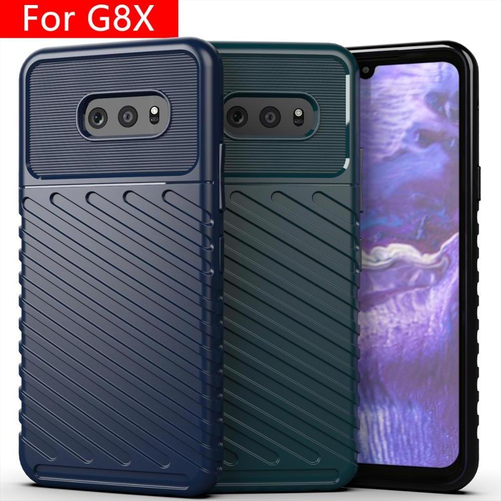 Rugged shield Shockproof TPU Mobile Back Cover Case For LG G8X thinq phone case