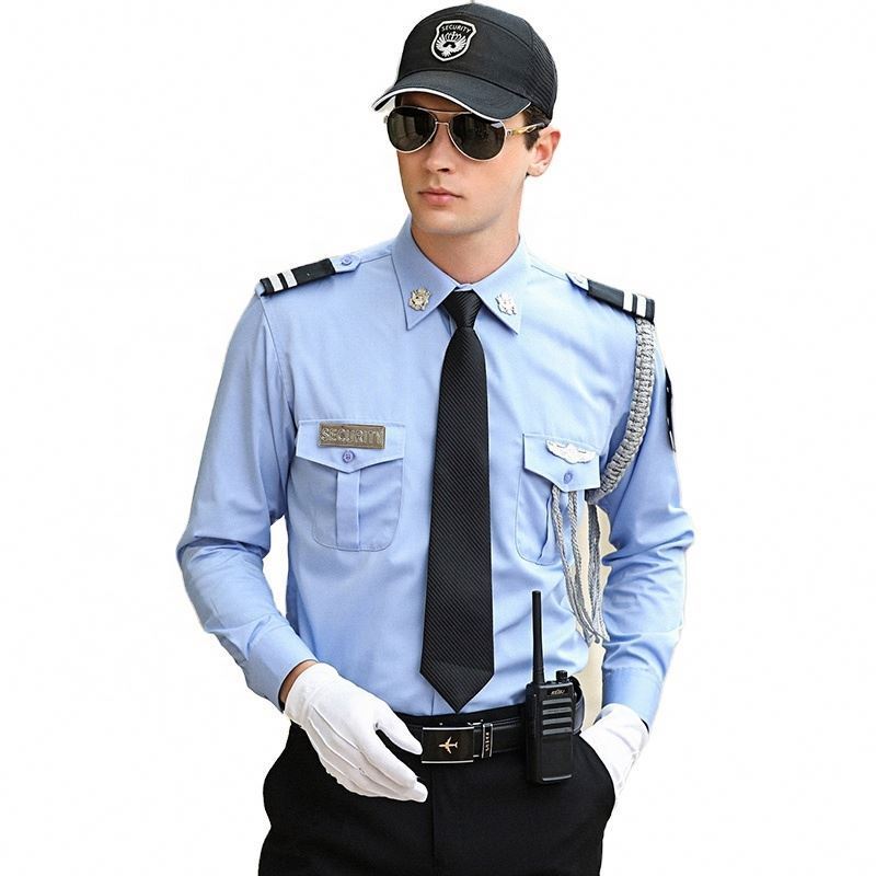 Security Guard Dress Navy pullover with elbow patches and epaulet security guard uniforms