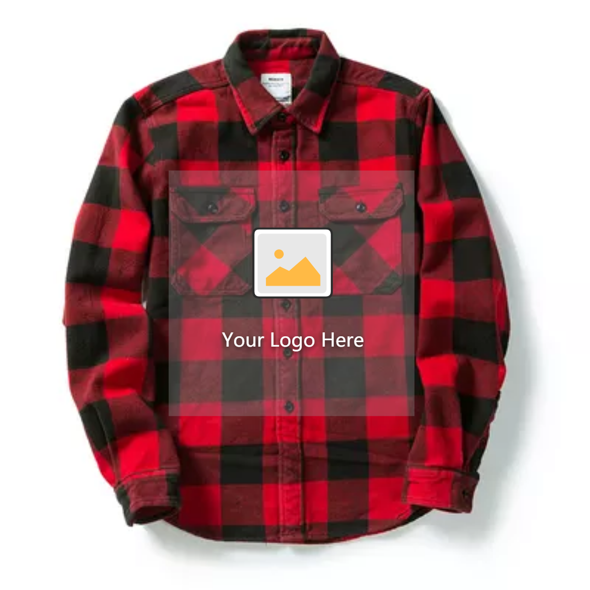 Custom Men's 100% Cotton Thick Black Red Retro Autumn Winter Button Down Long Sleeved Vintage Men Flannel Plaid Shirt