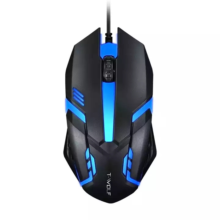 Wired Optical Mouse Notebook Desktop Computer Flat Gaming Mouse Home Office Business V1-1 USB 2.0 LED Color Box 3d Space Mouse