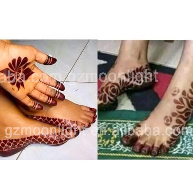 Scotch DIY henne pied et main design flower mehndi tattoo stickers designs