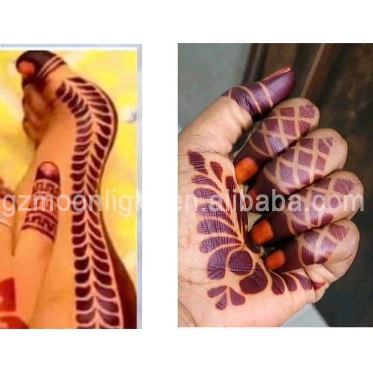 Scotch DIY henne pied et main design flower mehndi tattoo stickers designs