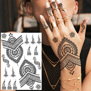 Beauty Lady sticker henna tattoo sticker temporary Black henna hand tattoo sticker