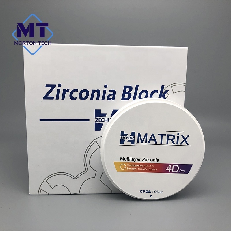 multilayer dental zirconia block 4D PRO MAX Lab Materials 98*14MM Zirconium zirconia Disc for CAD CAM