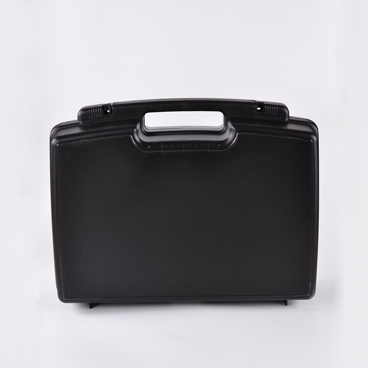 MM-TB007 Logo Customized High Quality Cheap Black Color 480x370x150mm Handle Plastic Tool Box With Custom Foam Manufacture