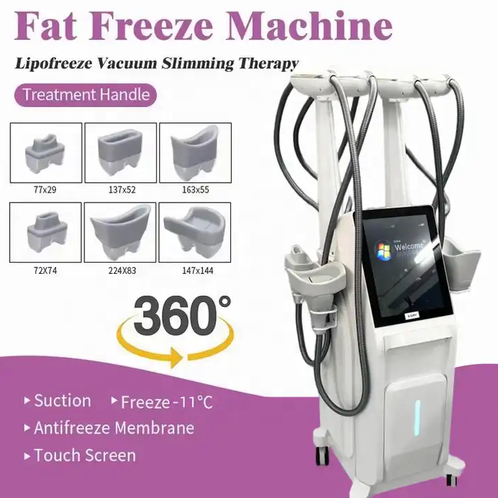 Portable 4 Handles Diamond Cryo Fat Lipolysis Body Contouring Cryotherapy Machine