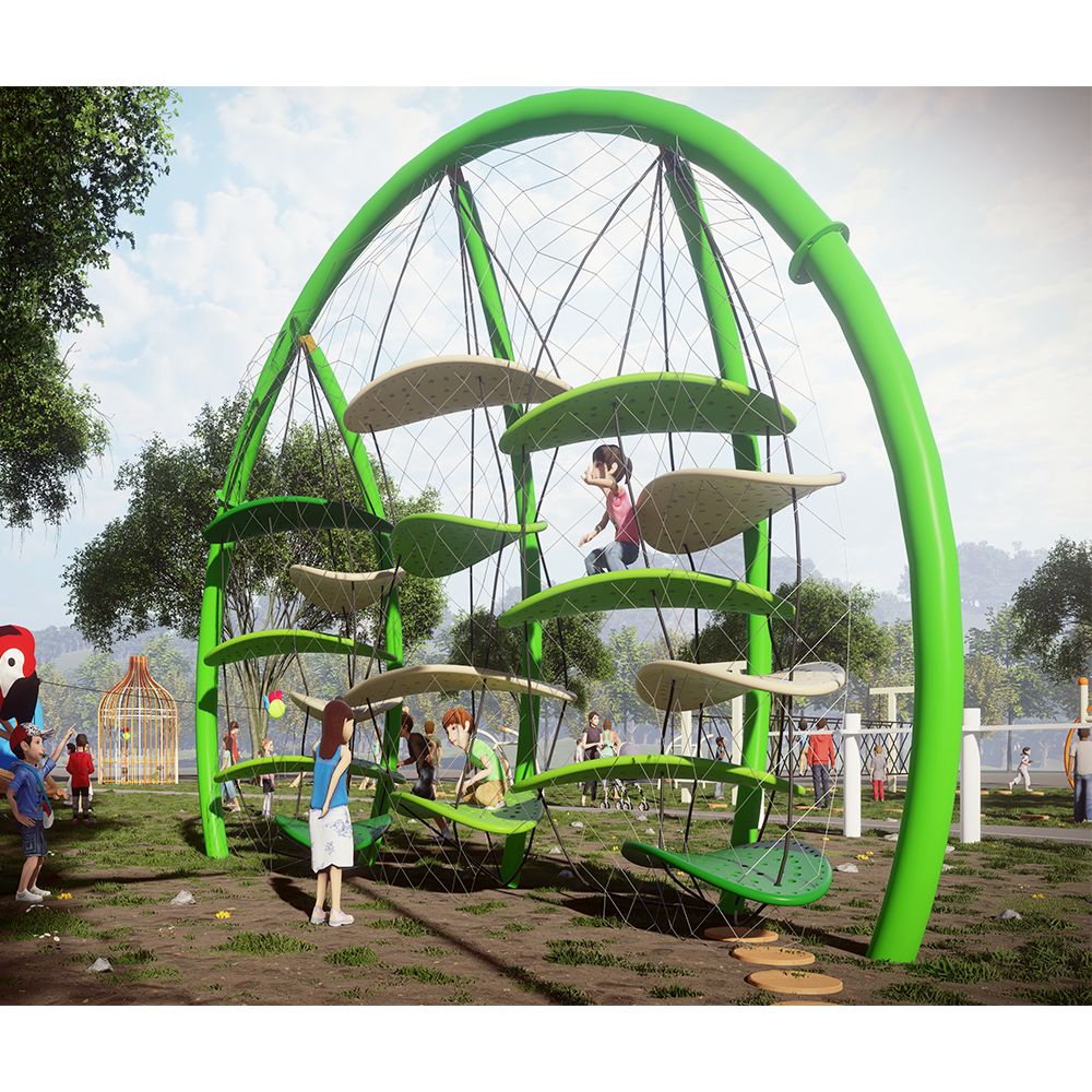 Tree House Playground Design With Playground Children Stainless Steel Slide and Equipment Outdoor Playground