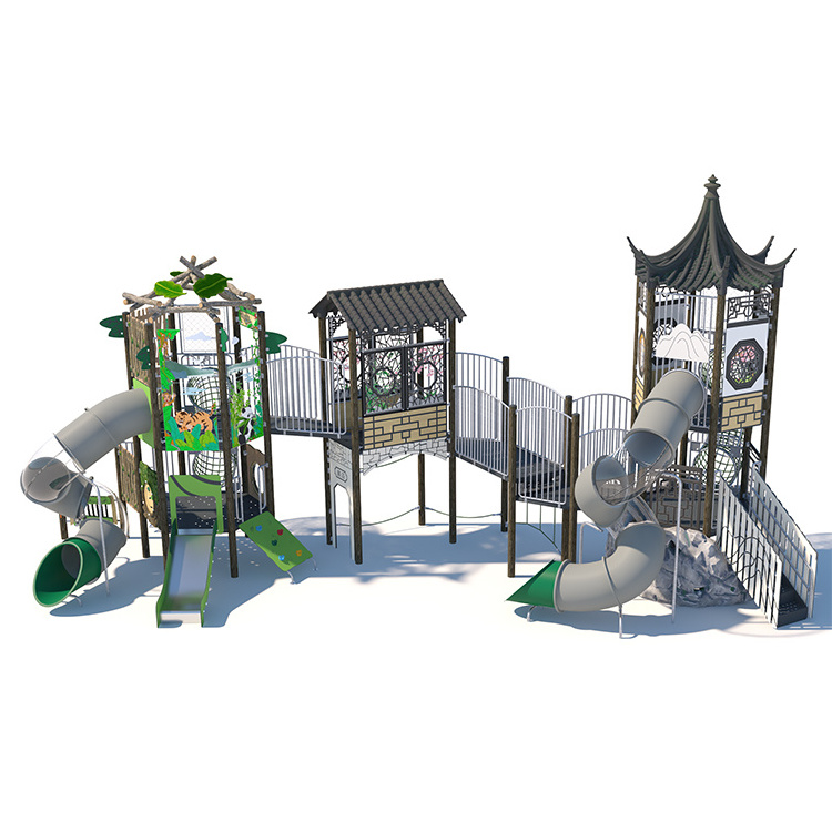 Children play game outdoor/indoor playground equipment, kids slide set ,kids play house small playground for sale