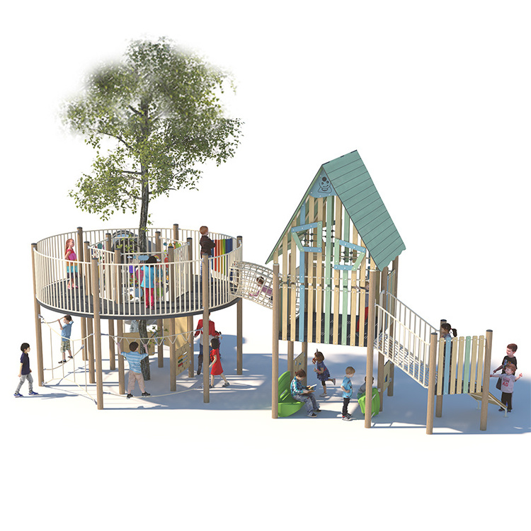 Morden Style Cowboys And Indians Cubby House School Playground Equipment