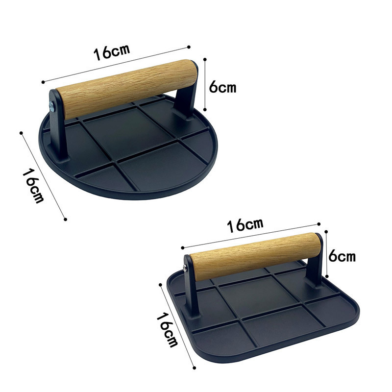 Stainless steel smashed hamburger press patty maker mold with color box for Steaks, Panini, Sandwich burger press