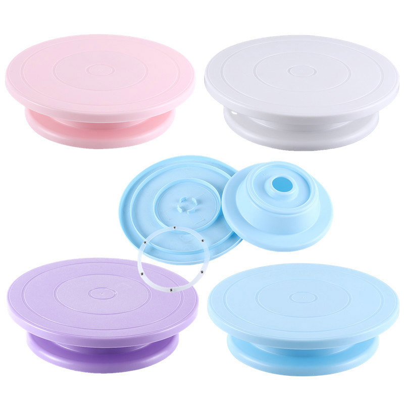 Smoothly Rotating Cake Turntable Revolving Cake Stand with Non-Slip Bottom for Cake Decorating Tool