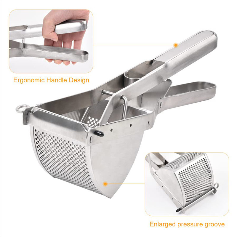 Heavy Duty Stainless Steel Juicer for Home Kitchen Potato Masher Press Ricer Fruit Food Press for Commercial and Home Use