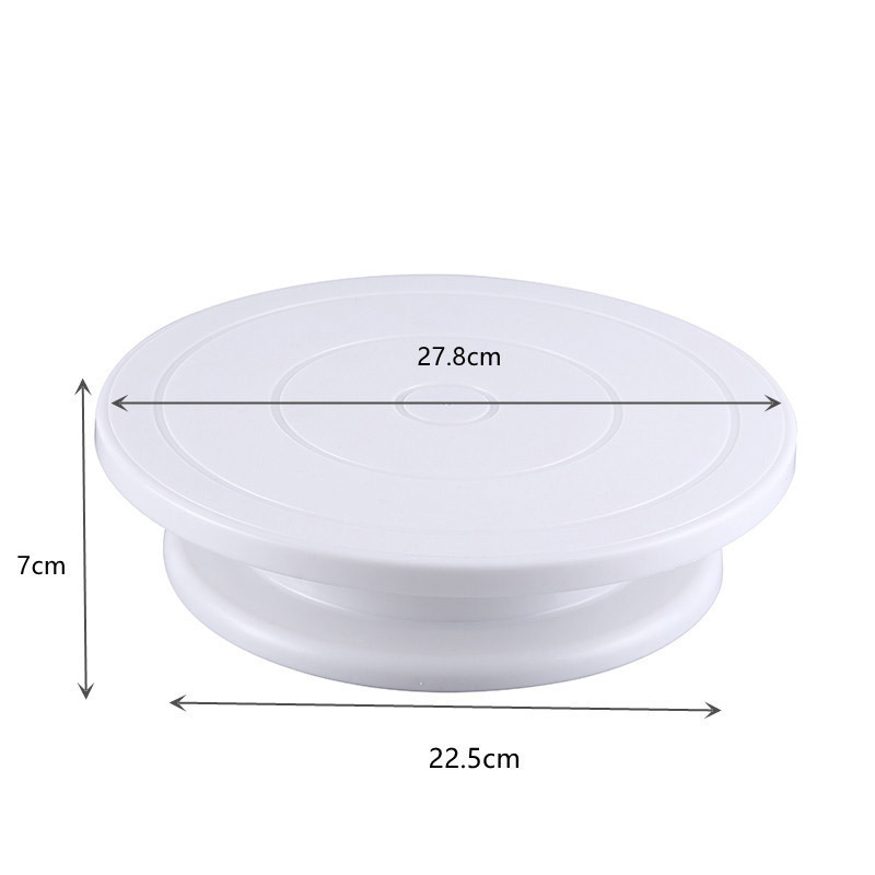 Smoothly Rotating Cake Turntable Revolving Cake Stand with Non-Slip Bottom for Cake Decorating Tool