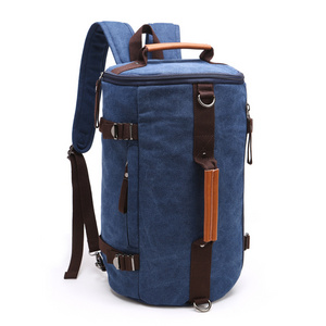 solid color drawstring backpack custom casual outdoor climbing backpack large capacity canvas hiking backpack