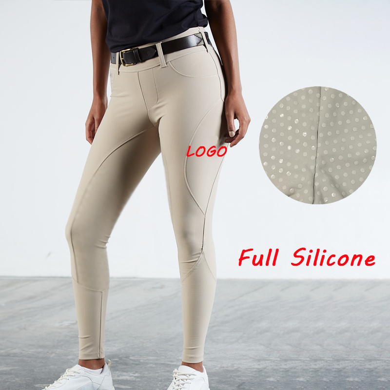 Ready to Ship 7 Colors Full Seat Silicone Printing Equestrian Riding Pants  Leggings Horse Riding Breeches equestrian clothing