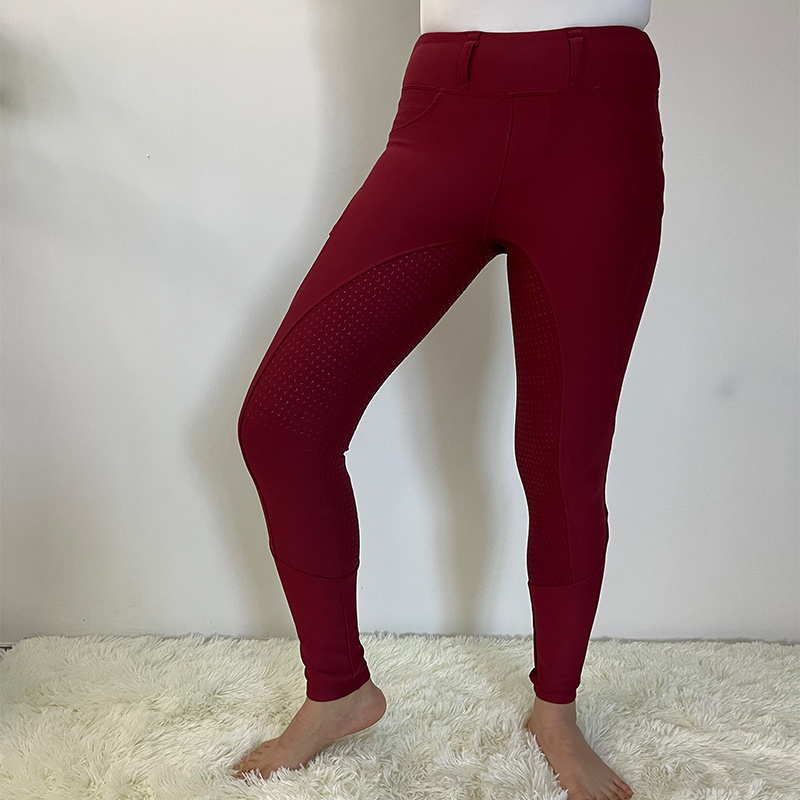 Wholesale Customization Ladies  Equestrian Jodhpurs Winter Plush Style  Horse Riding Leggings High Performance outdoor Pants