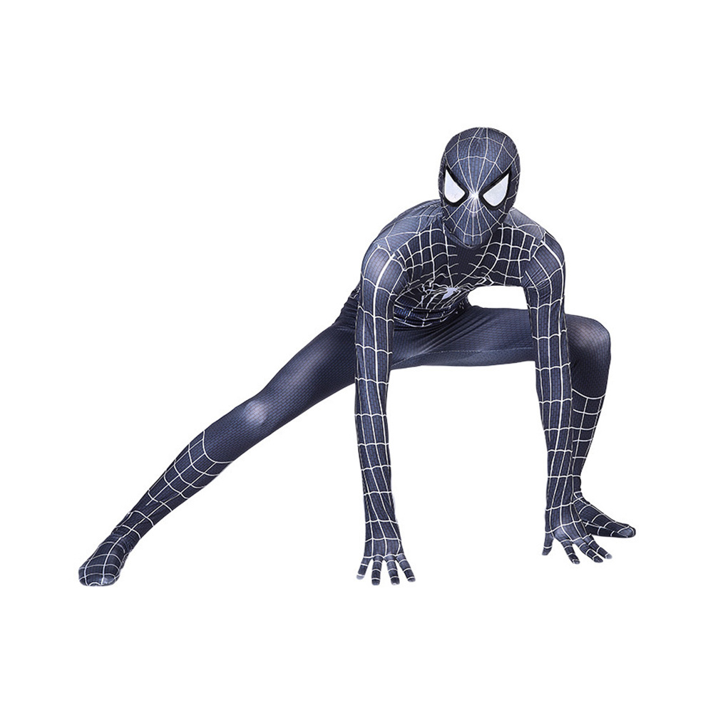 Black Spider Children's Clothing Children's Role Play Children's Spider Man 3d Tv Film Spider-Man Halloween Costume