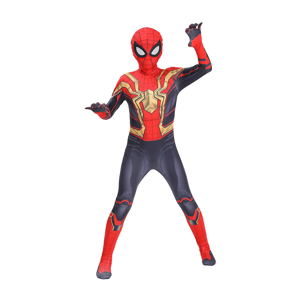 Adult full body Jumpsuit Cosplay Spider man Fitness Black Red Spiderman Costume for Halloween