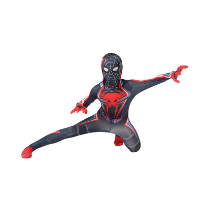 Black Spiderman Costume Spider Man Suit High Quality Spider-man Cosplay Clothing Halloween Superhero Costume with Hat