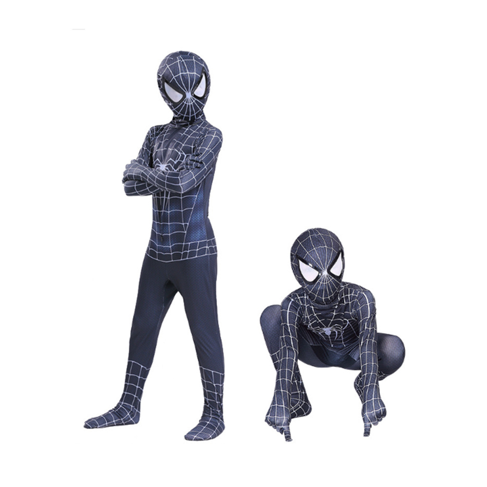 Black Spider Children's Clothing Children's Role Play Children's Spider Man 3d Tv Film Spider-Man Halloween Costume