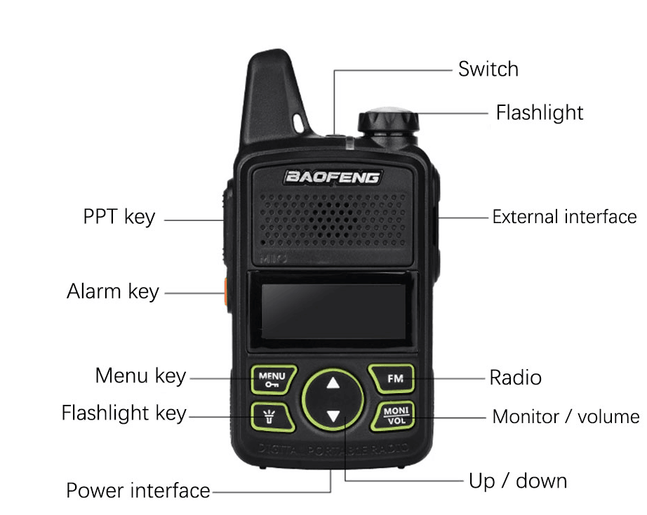 Baofeng mini 100 miles walkie talkie BF-T1 portable ham radio