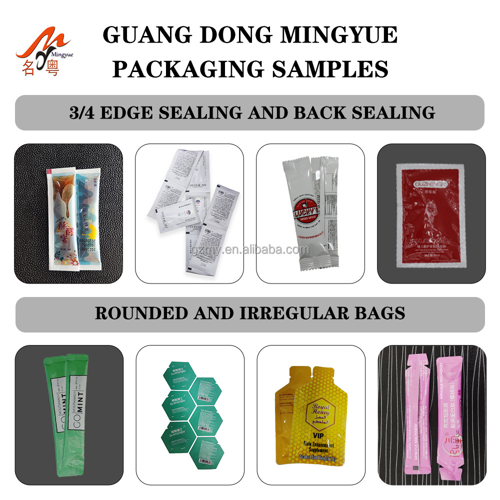 Round angle Special shape bag paste packet chocolate Fruit Pulp Jam sauce packaging machine sachet packaging for honey