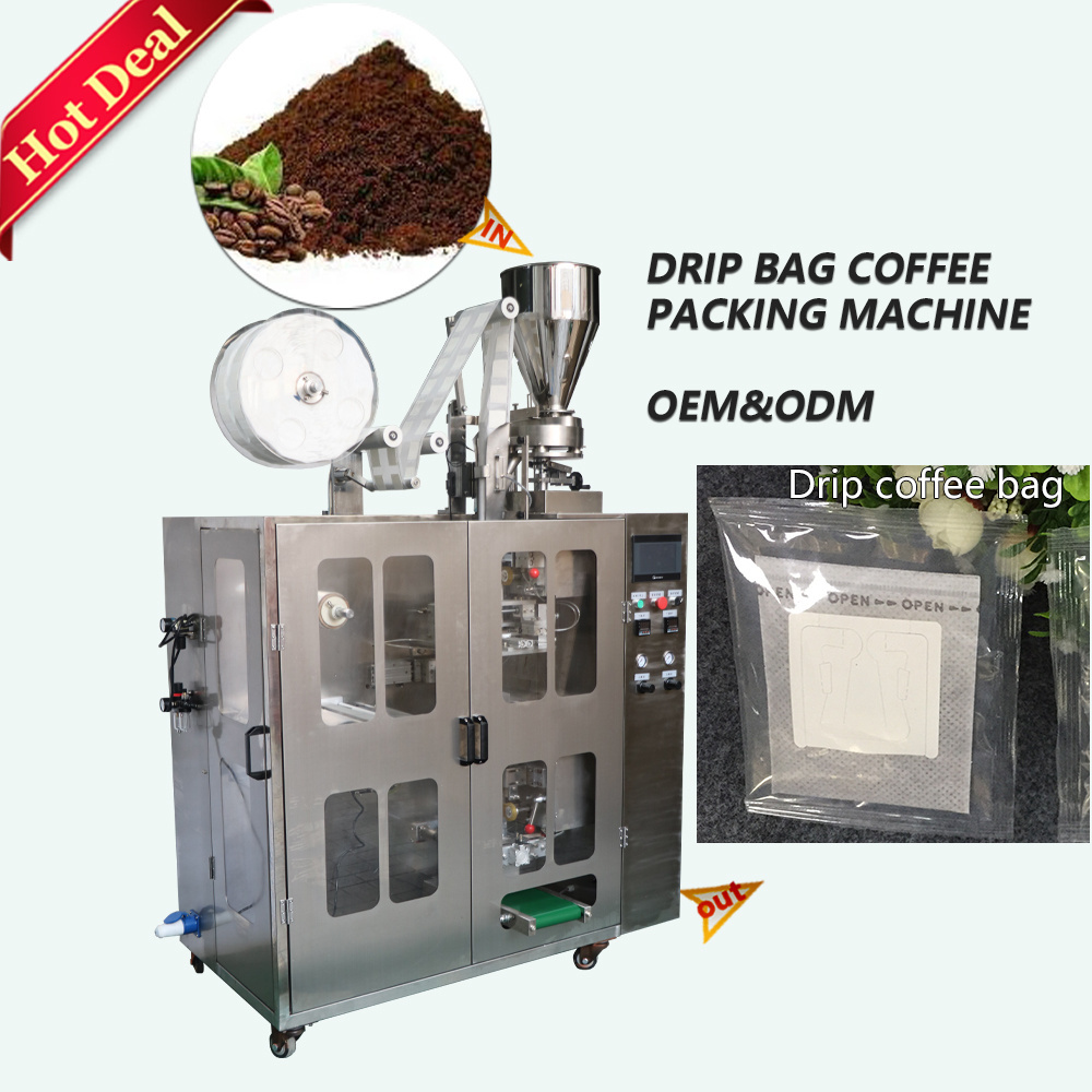 Hanging ear coffee drip coffee powder filling packing machine tea bag making machine