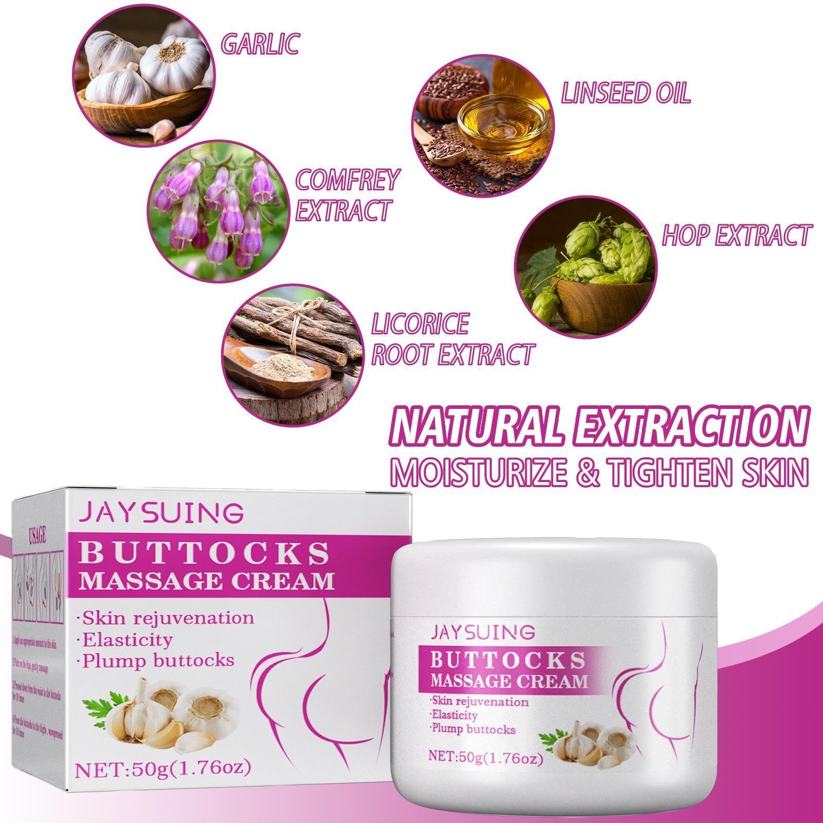 Private label Sexy Buttocks Firming Massage Hip Butt Enhancement Cream Plant Extract Effective Breast Butt Enhancement Cream