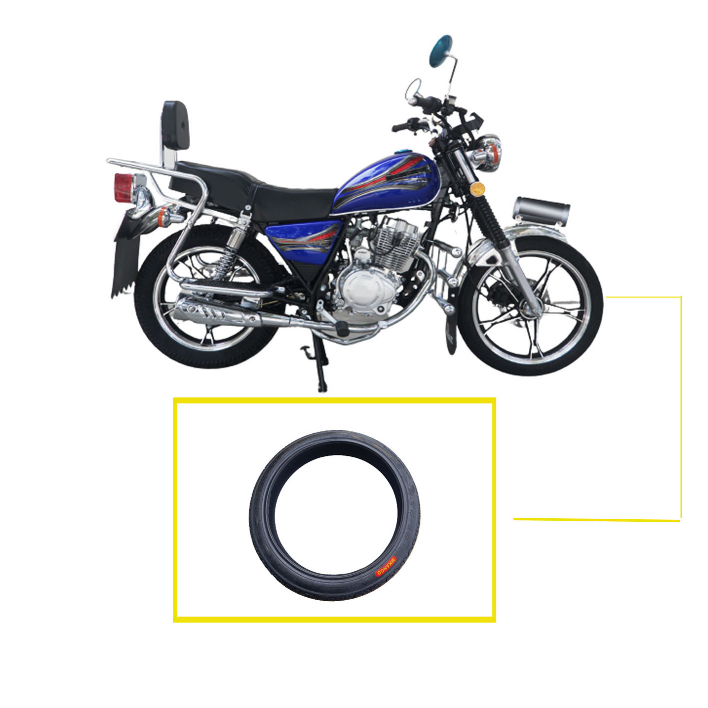 2023 New popular thickened anti slip super wear-resistant Suzuki Taizi motorcycle outer and rear tires 110/90-16