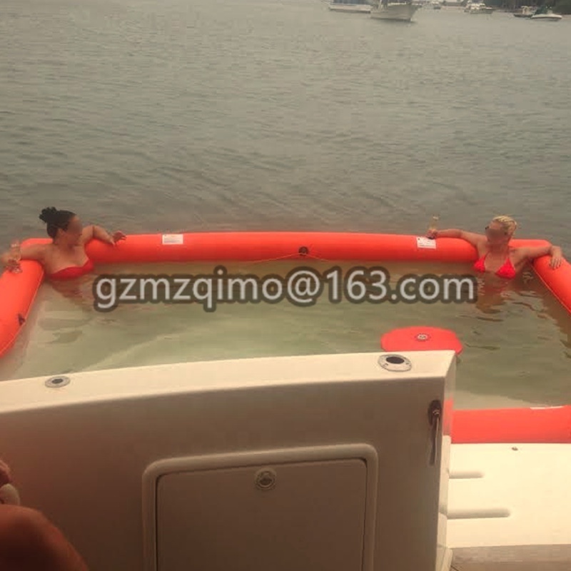 Inflatable Floating Swimming Lake Pool Anti Jellyfish Sea Pool With Netting Enclosure For Yacht