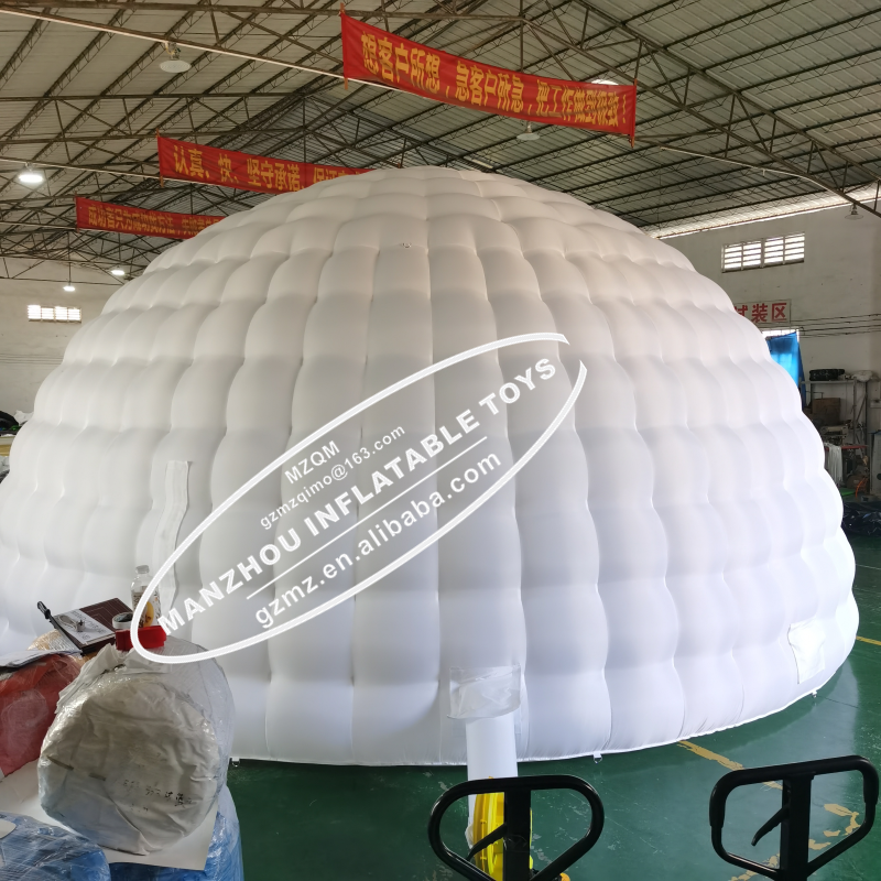 Customized White Inflatable Air Igloo Dome Luna Tent balloon for rental