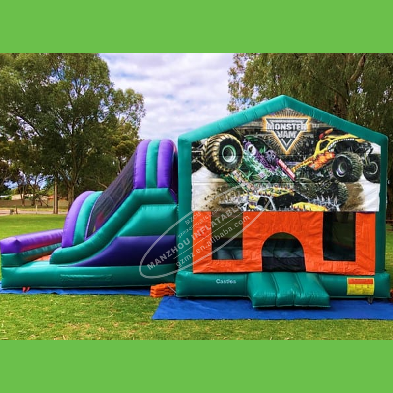 giant monster truck combo inflatable for kids