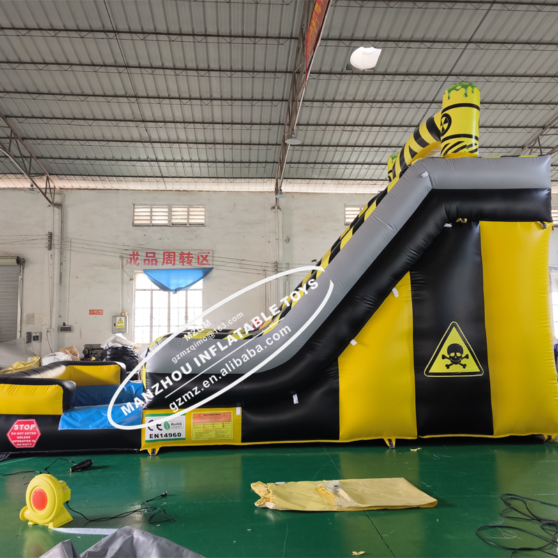 Commercial Custom PVC Toxic Rush Slide Giant Inflatable Water Slide For Sale