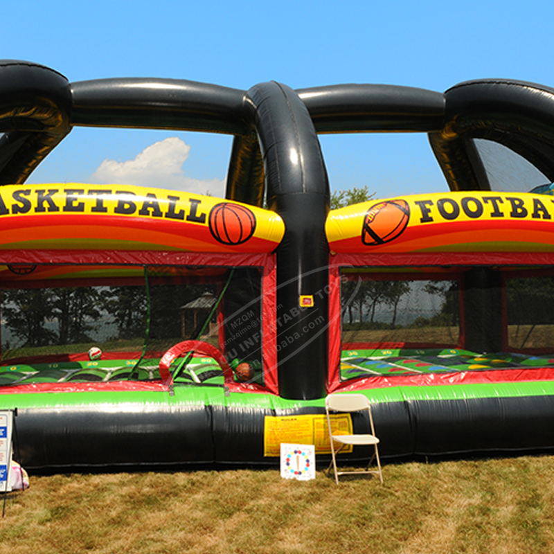 All In One Multi Sports Arena Football Field Interactive Inflatable Dodgeball Games