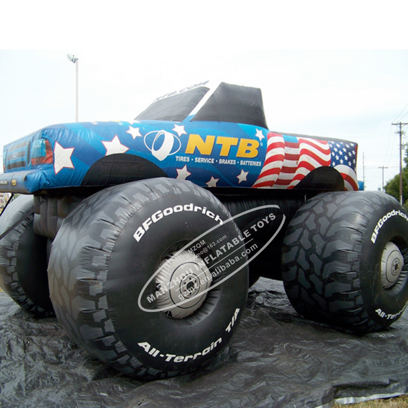 giant grave digger monster truck combo inflatable for kids