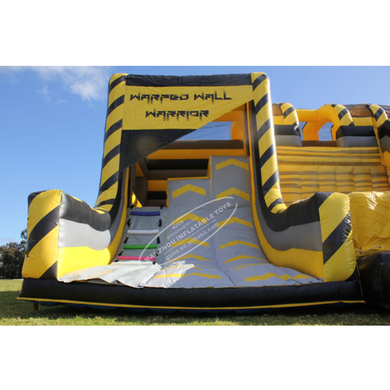 Ninja Warped Wall Inflatable game clambing wall slide rock Ninja Warrior Wall