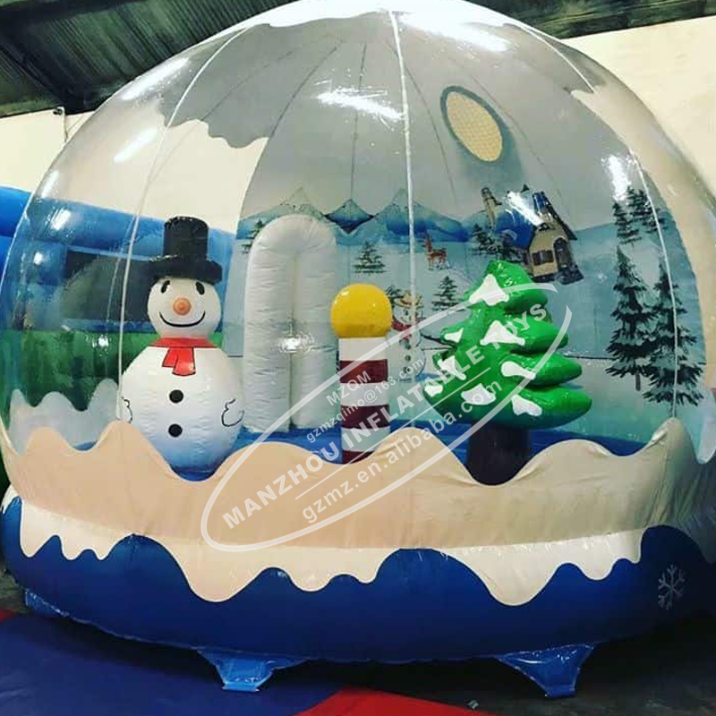 Giant Snow Globe Photo Booth Christmas Inflatable Bounce House