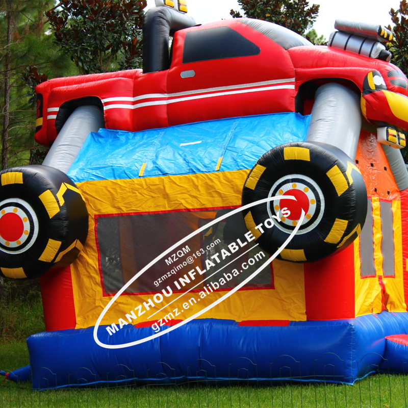 Custom Giant Inflatable Monster Truck Pickup Bounce House Jumping Bouncy Castle Truck Grave Digger