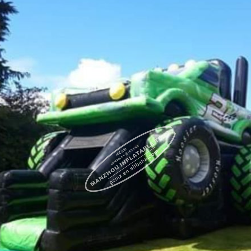 giant grave digger monster truck combo inflatable for kids