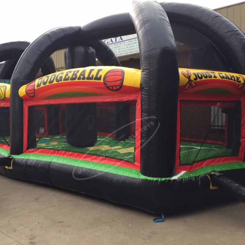 All In One Multi Sports Arena Football Field Interactive Inflatable Dodgeball Games