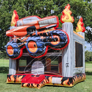 giant monster truck bounce house slide combo