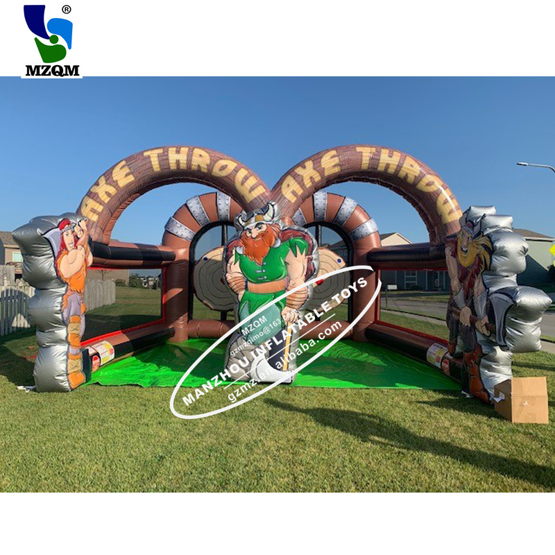 High Quality PVC Archery Inflatable Viking Axe Throwing Game Inflatable Dart Board