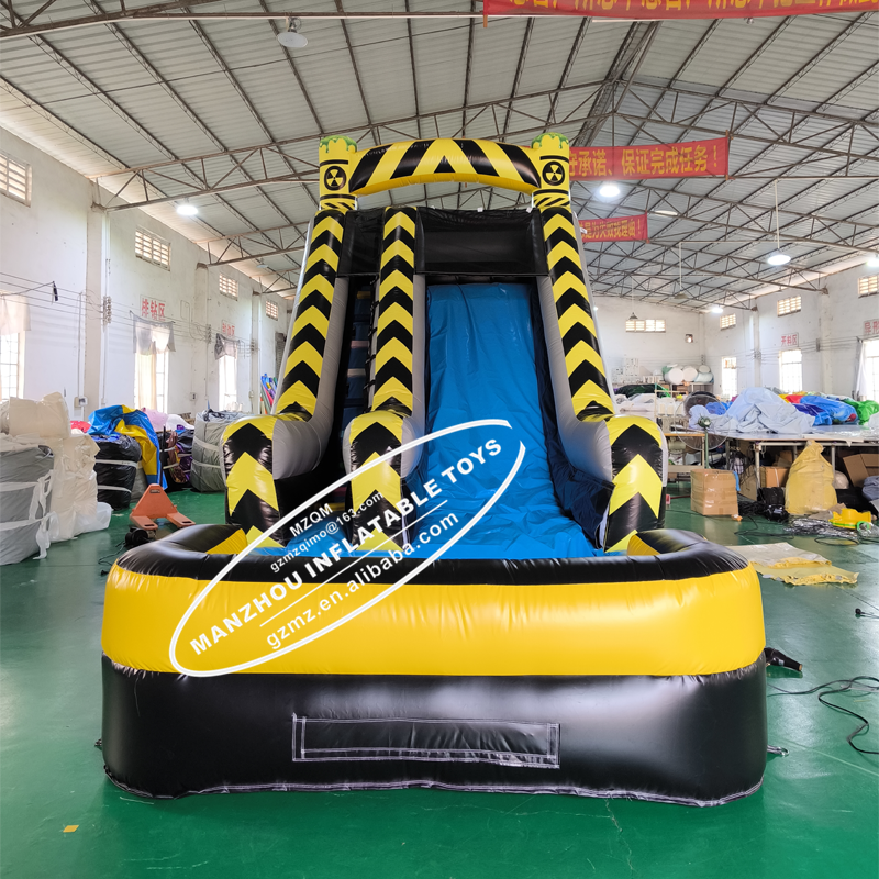 Commercial Custom PVC Toxic Rush Slide Giant Inflatable Water Slide For Sale