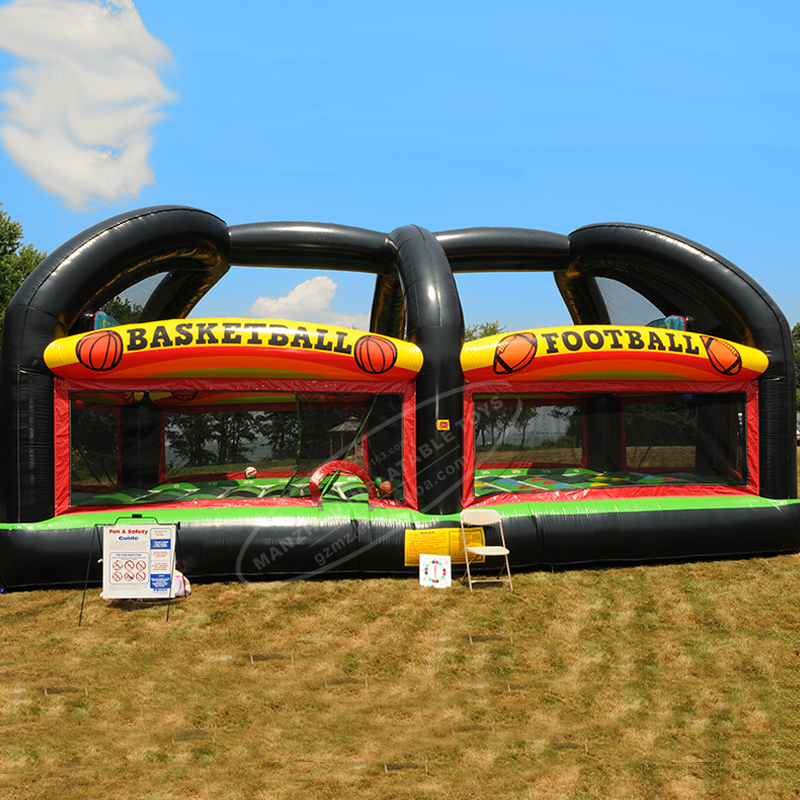 All In One Multi Sports Arena Football Field Interactive Inflatable Dodgeball Games