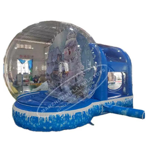 Balloon Bubble Bounce House Room Christmas Decoration Inflatable Snow Globe With Tunnel