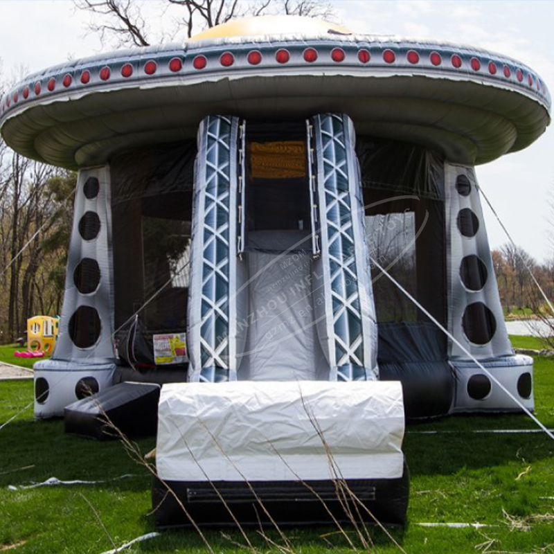 Commercial UFO Bouncer Combo Bouncy Castle Inflatable Spaceship Moonwalk Bounce House With Slide For Kids  and Adult