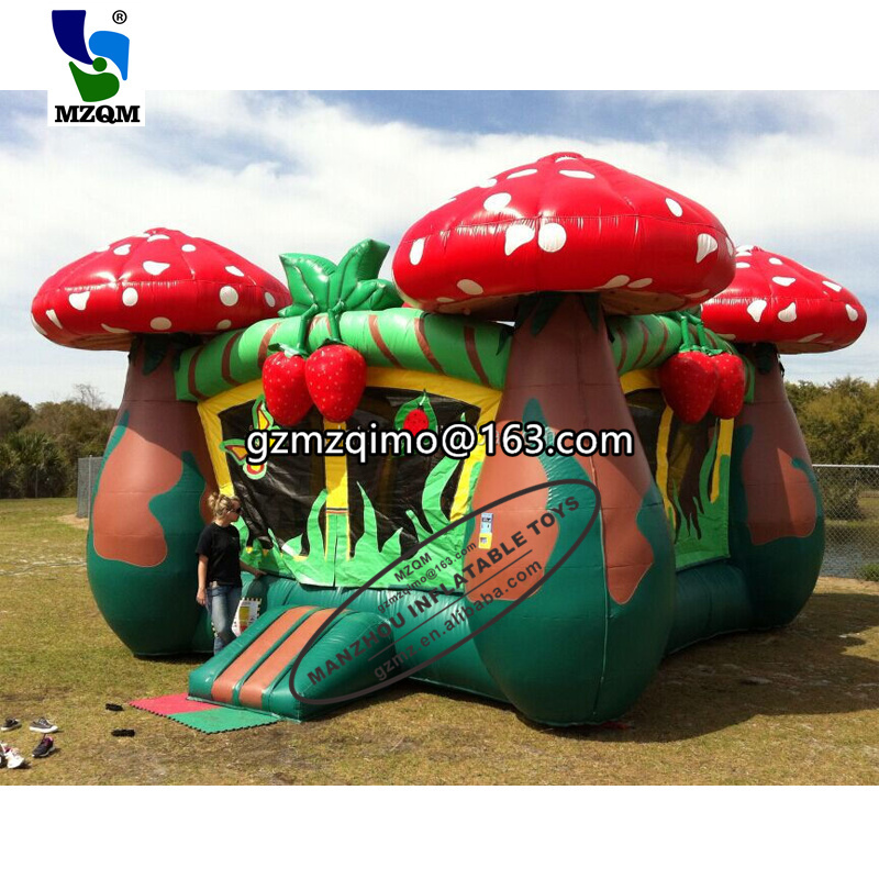 Inflatable Moonwalk Mini Bounce House Commercial Mushroom And Strawberry Bouncer For Kids