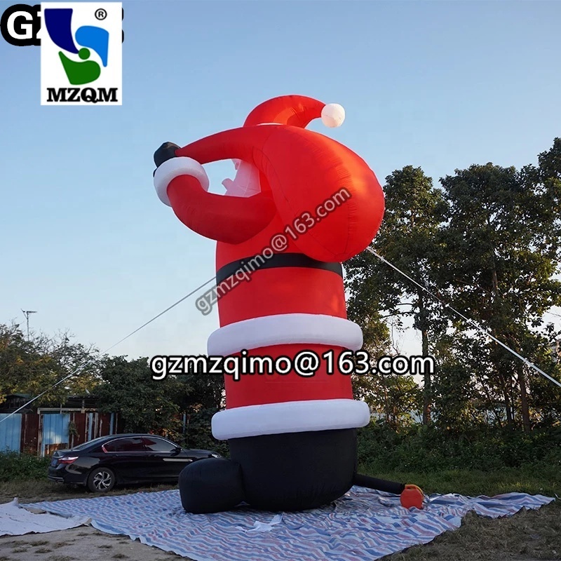 30ft 25ft Backpack inflatable black christmas inflatable santa claus old man